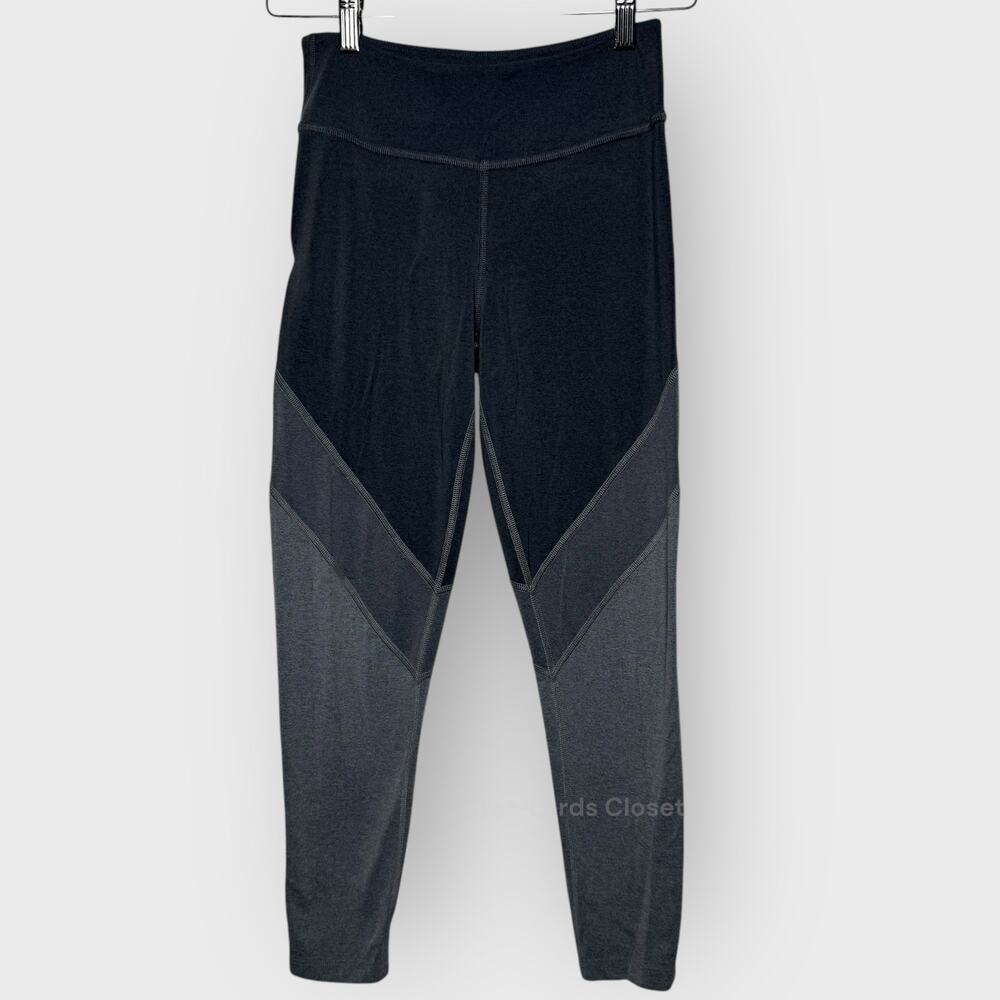 Beyond Yoga Space Dye Midi Leggings XS Black Gray High Waist Athleisure